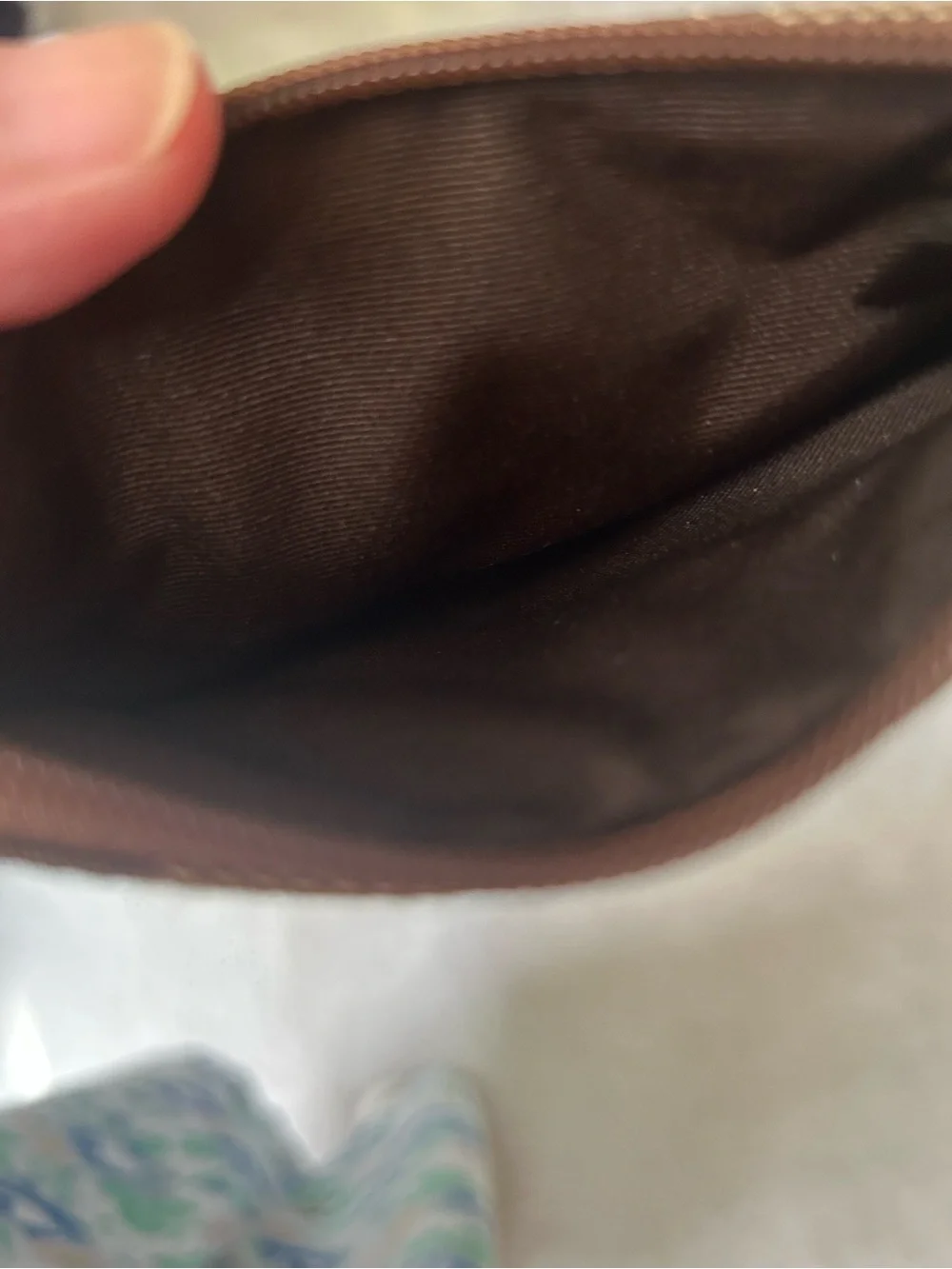Coach Brown/Tan Signature Canvas Wristlet with Leather Strap